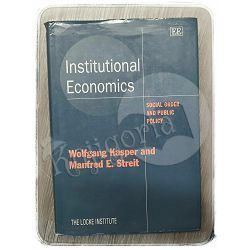 Institutional Economics Wolfgang Kasper, Manfred E. Streit